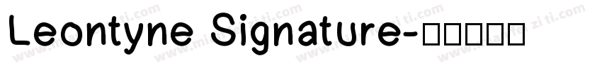 Leontyne Signature字体转换